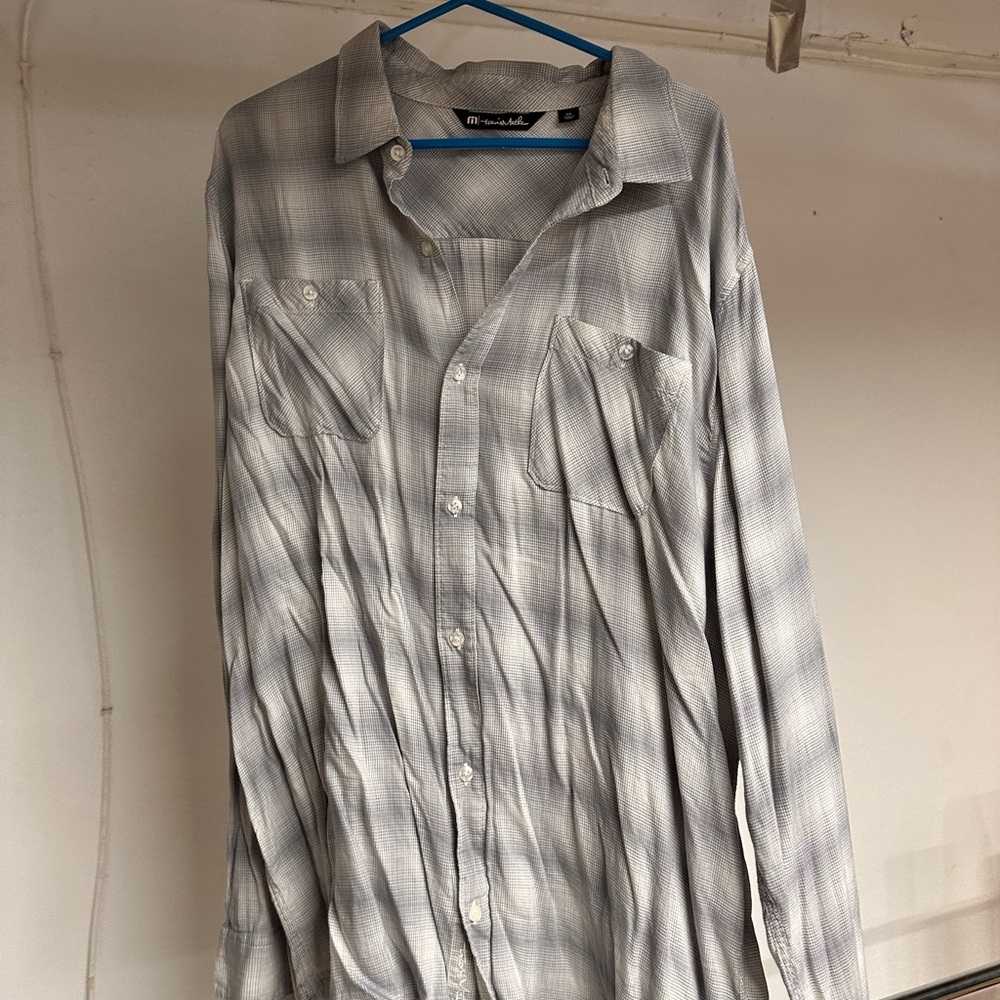 Travis Mathew Gray Relaxed Fit Casual Shirt